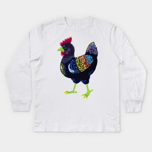 Disco Chicken Kids Long Sleeve T-Shirt